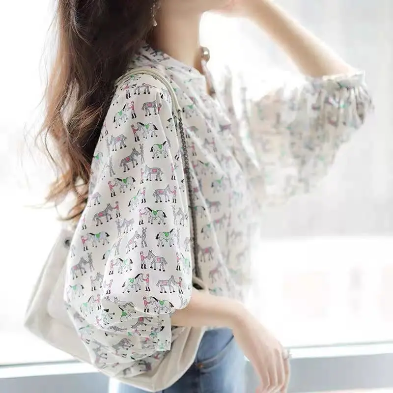 Women Formal Wear White Shirt - เสื้อเชิ้ตและเสื้อเบลาส์ผู้หญิงแบบเป็นทางการ ลายสีขาว ชุดทำงาน เสื้อเชิ้ตทำงาน แขนสั้นสำหรับฤดูร้อน เสื้อผู้หญิงใส่ทำงาน