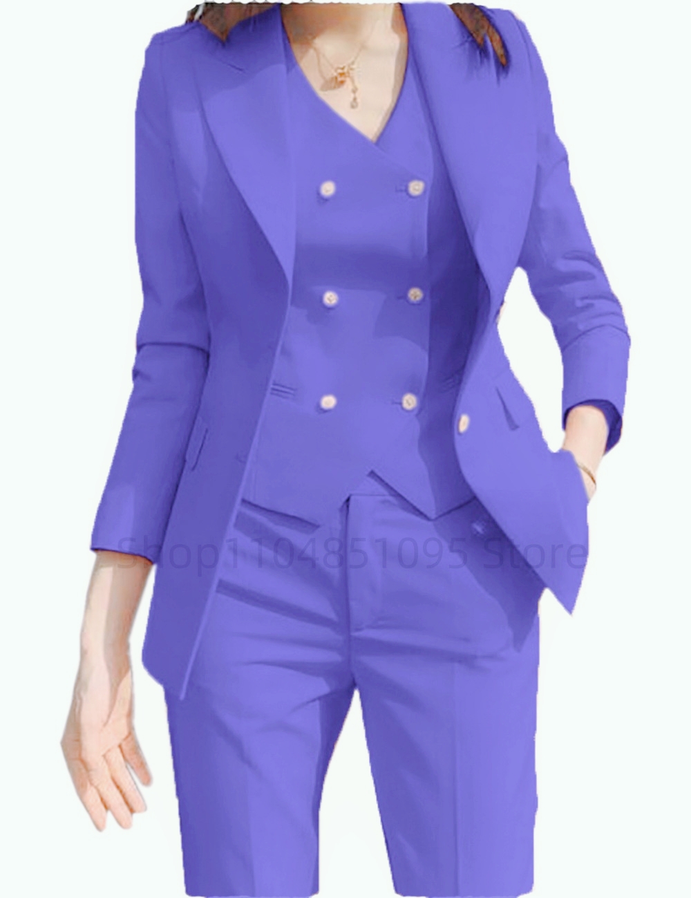Women'S Elegant Formal Wear - ชุดสูทลำลองสำหรับฤดูใบไม้ร่วง ชุดสามชิ้นสำหรับผู้หญิง ชุดทำงาน ชุดสูทเบลเซอร์และกางเกงขายาวสำหรับผู้หญิง ชุดทำงานสุภาพสำหรับผู้หญิง