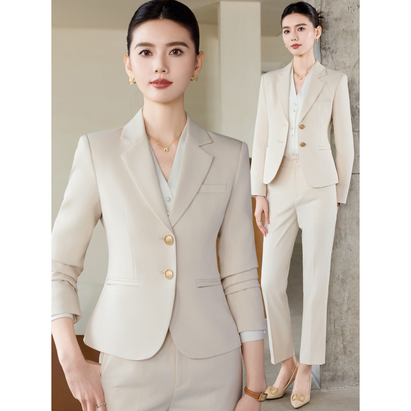 ชุดสูทสีขาวแอปริคอทสำหรับผู้หญ - Women Formal Wear White Shirt บทวิจารณ์และราคา