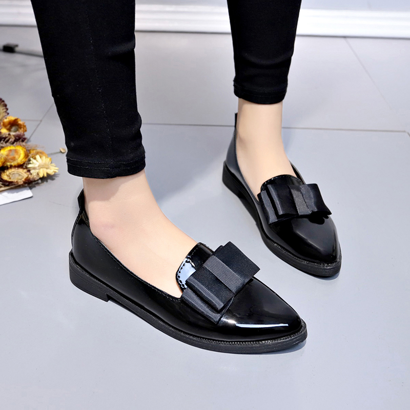 รองเท้าส้นเตี้ยหนังแก้วสีดำ/สี - Women Formal Wear For Summer บทวิจารณ์และราคา
