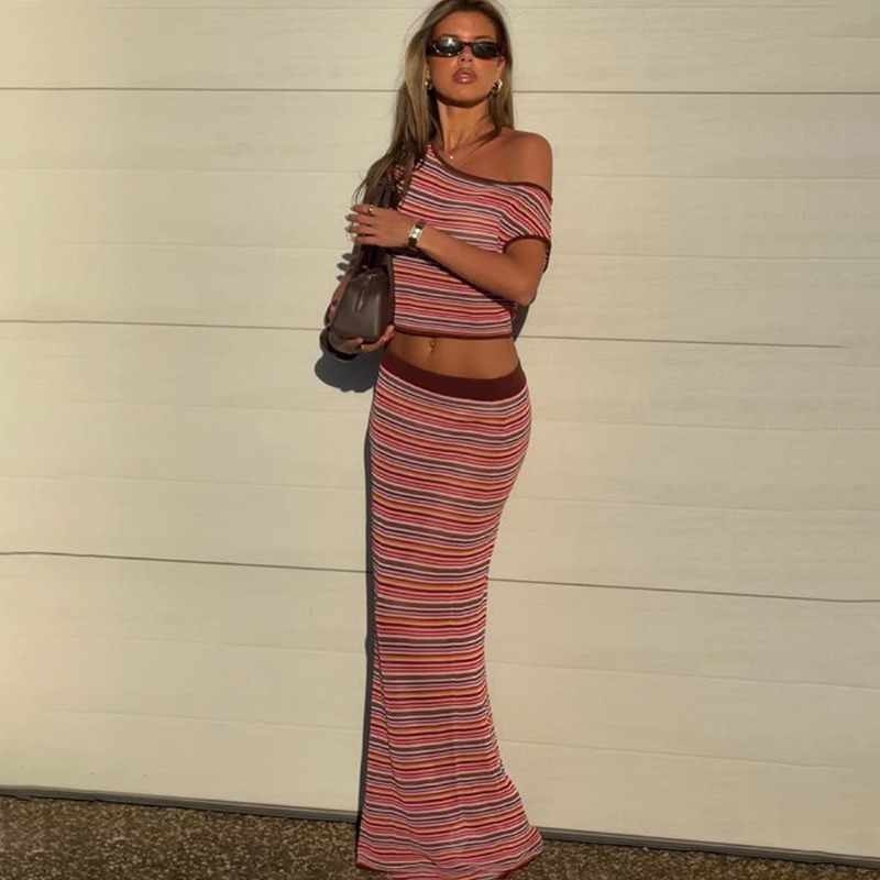 ทูลาโรสกระโปรงถักผู้หญิงชุด 2  - Women Formal Wear For Summer บทวิจารณ์และราคา