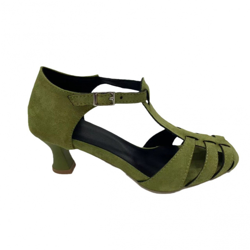 รองเท้าส้นเตี้ยแบบ T-Strap สีเ - Women Formal Wear For Summer บทวิจารณ์และราคา