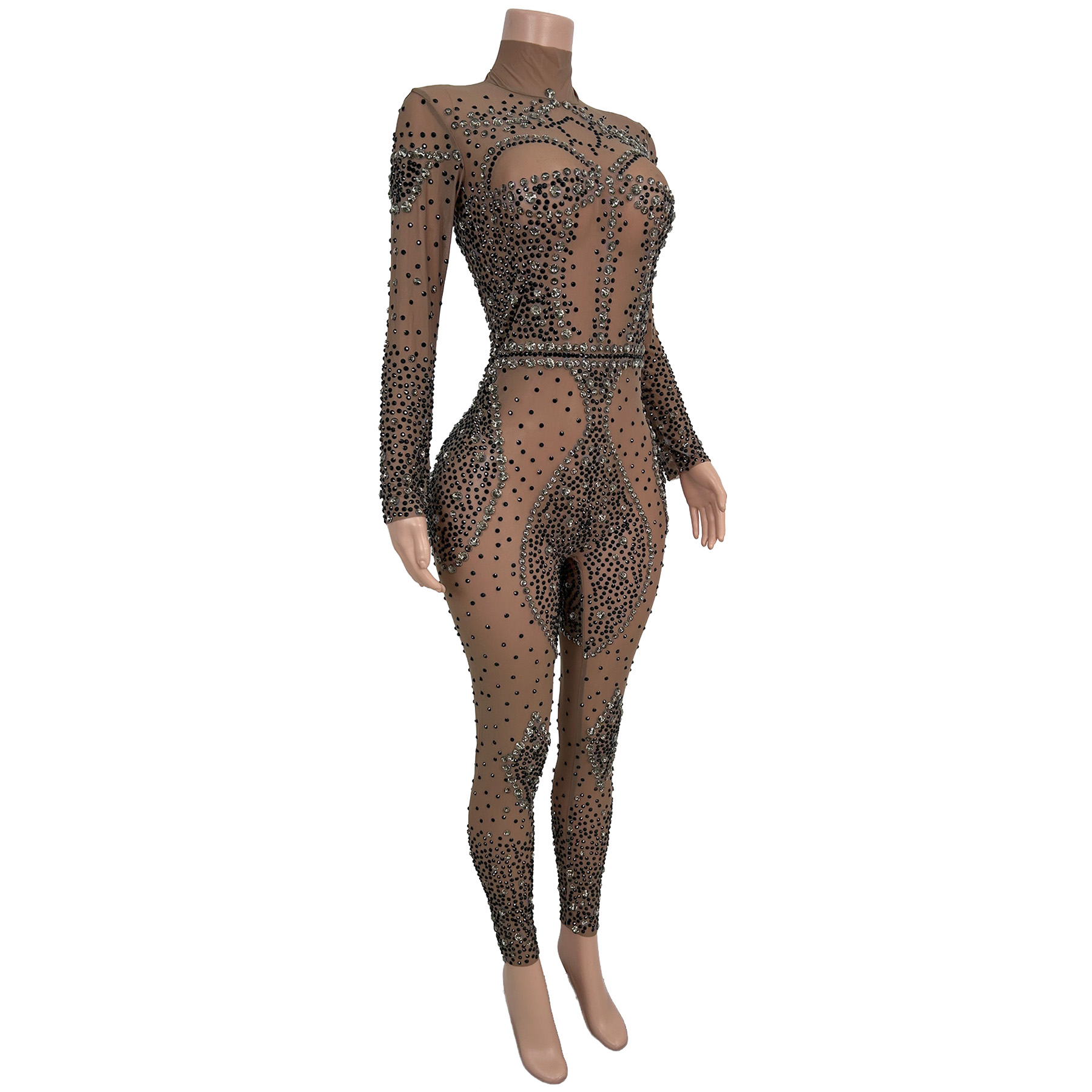 ชุดจั๊มสูทแขนยาวประดับเพชรระยิ - Women'S Formal Wear Jumpsuit บทวิจารณ์และราคา