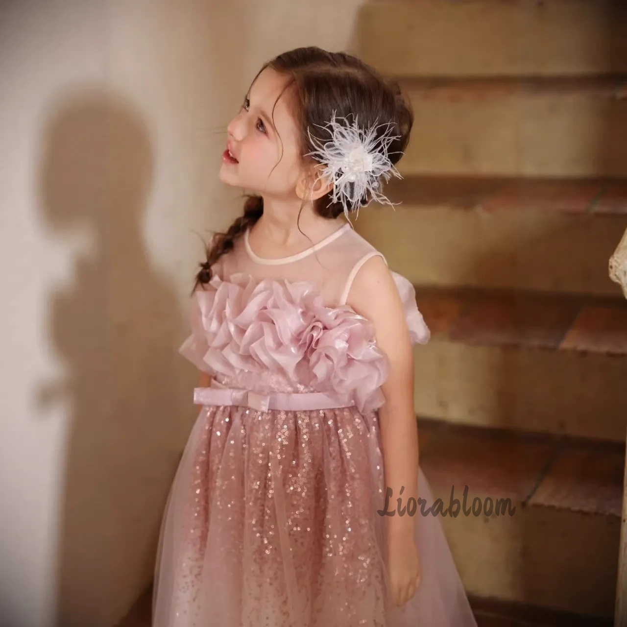 ชุดเดรสเด็กผู้หญิงสีชมพู ผ้าทู - Formal Attire Woman บทวิจารณ์และราคา