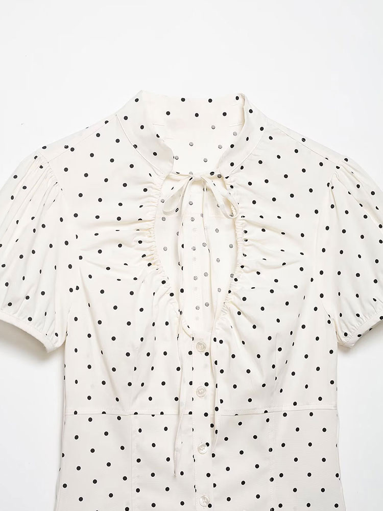 เสื้อเชิ้ตวินเทจสไตล์เรโทรสีขา - Women Formal Wear White Shirt บทวิจารณ์และราคา