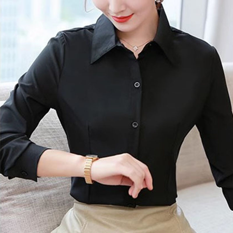 เสื้อเชิ้ตผู้หญิงทรงเข้ารูปสีข - Women Formal Wear White Shirt บทวิจารณ์และราคา