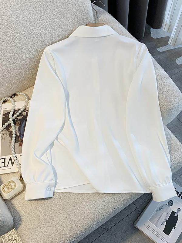 เสื้อเชิ้ตแขนยาวสีขาวสำหรับผู้ - Women Formal Wear White Shirt บทวิจารณ์และราคา