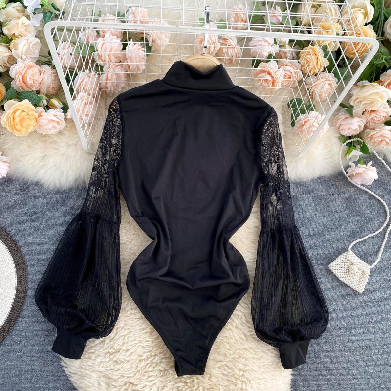 จั๊มสูทแขนยาวคอปกเซ็กซี่โคมไฟแ - Women'S Formal Wear Jumpsuit บทวิจารณ์และราคา