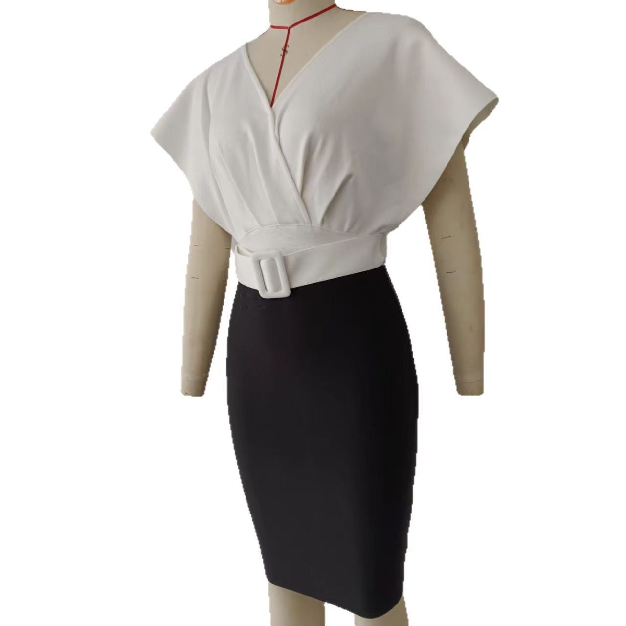 เสื้อเชิ้ตสองชิ้นแบบปลอม เสื้อ - Women Formal Wear White Shirt บทวิจารณ์และราคา