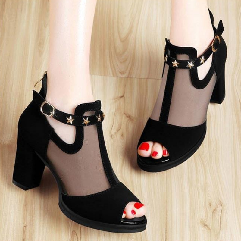 รองเท้าส้นสูงแบบเปิดนิ้วเท้า ส - Women Formal Wear For Summer บทวิจารณ์และราคา